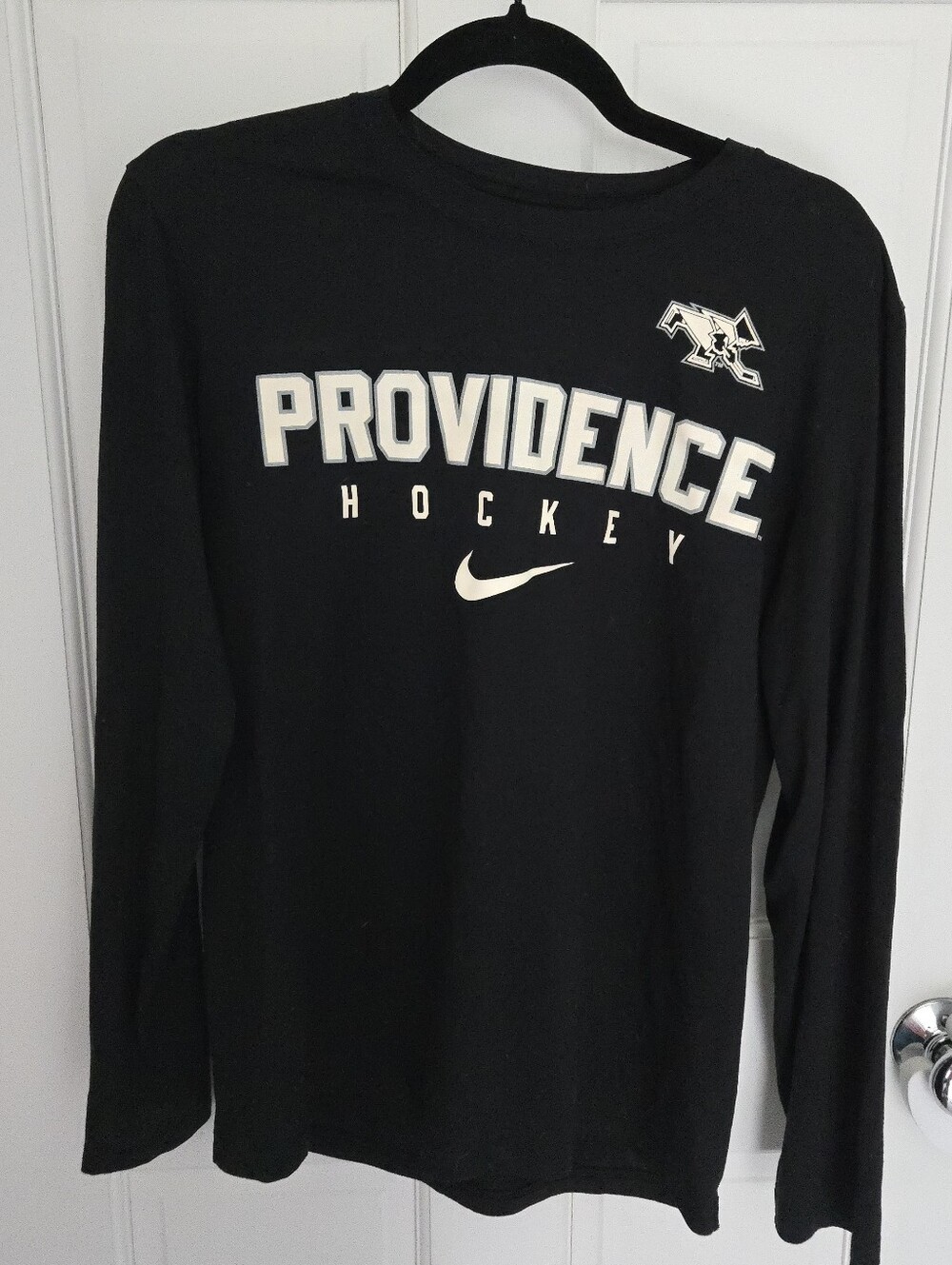 Providence College Hockey Men's Black Long Sleeve T-Shirt Dri-Fit Size M